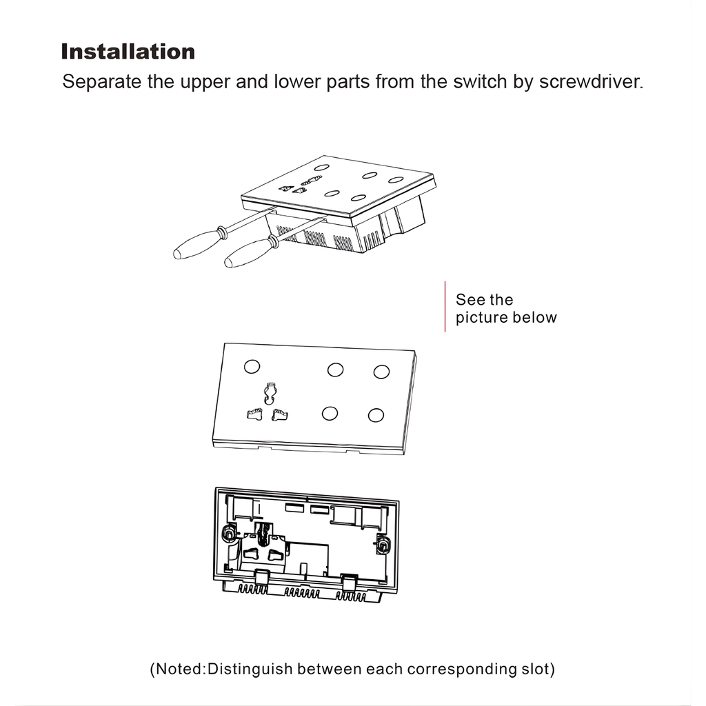 Smart Touch Quadruple + Universal Wi-Fi Socket (Tuya) 