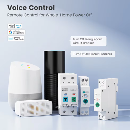 قاطع ذكي 63 امبير دبل ريلي مع حماية ايرث لكج نظام واي فاي تطبيق تويا -سمارت لايف