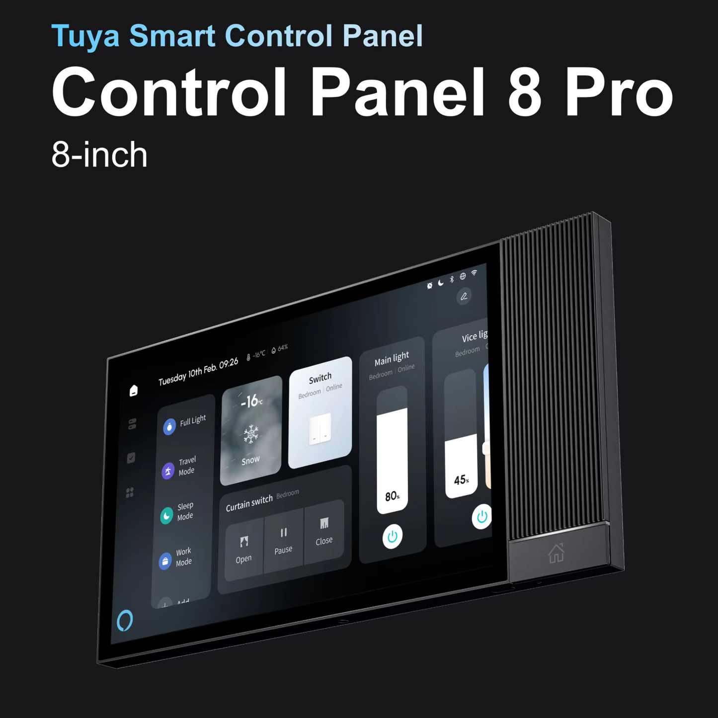 لوحة التحكم الذكية 8 بوصة — بوابة Zigbee/BLE مع تحكم صوتي اليكسا
