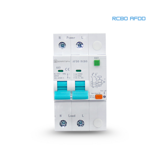 قاطع حماية شامل RCBO + AFDD ثنائي القطب - حماية من القوس الكهربائي والتسرب والتيار الزائد
