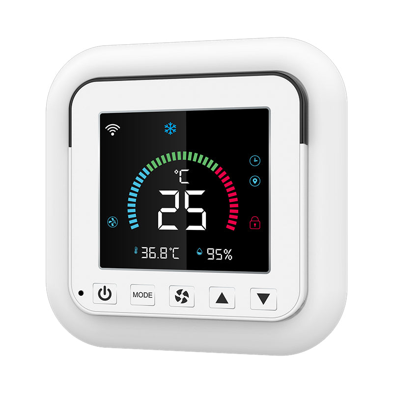 Smart air conditioner controller via Wi-Fi and IR with temperature and humidity display – Tuya