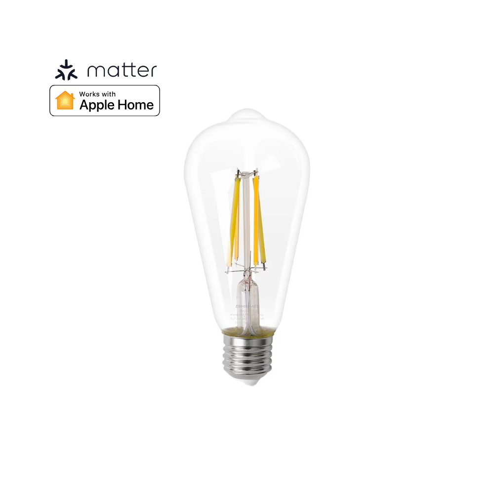 مصباح ذكي 7 واط واي فاي E27 مع تحكم عبر Matter – قابل للتعتيم، دعم أليكسا، سيري، جوجل، وSmartThings