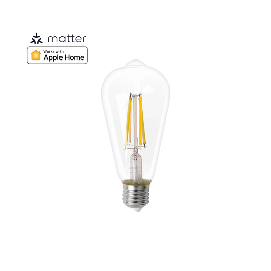 مصباح ذكي 7 واط واي فاي E27 مع تحكم عبر Matter – قابل للتعتيم، دعم أليكسا، سيري، جوجل، وSmartThings