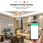 مفتاح ريليه ذكي WiFi 30A من Tuya – هێزی 6600 وات، ڤۆڵتیەی 85-250V، کۆنتڕۆڵکردنی مەودادور لە ڕێگەی ئەپی Smart Life، پشتگیری کاتژمێر دەکات و لەگەڵ ئەلیکسا و گوگڵ هۆم کاردەکات