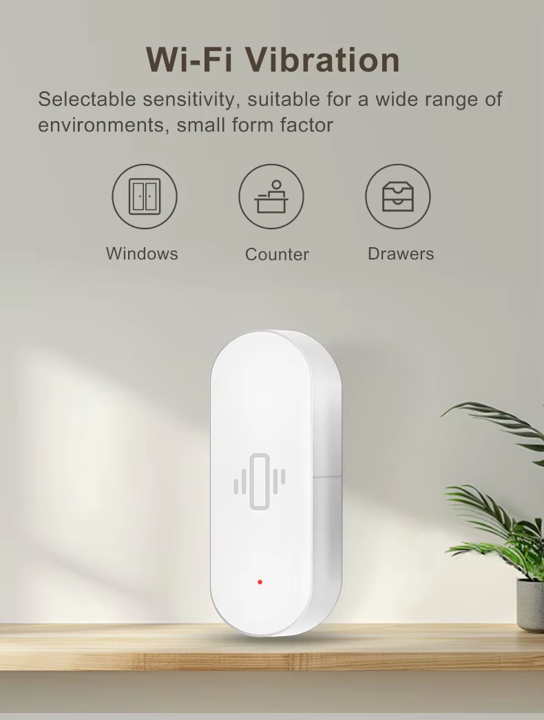 Tuya WiFi Smart Vibration Sensor – Complete security protection for your home 