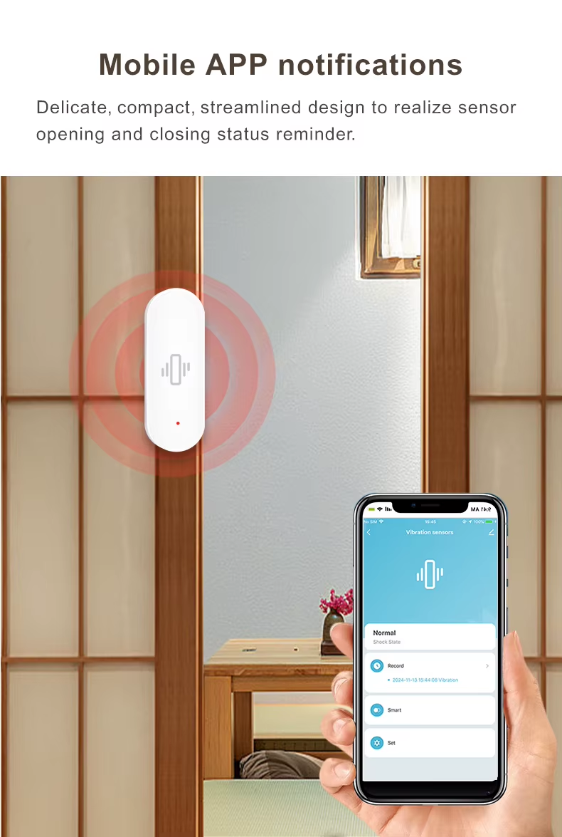 Tuya WiFi Smart Vibration Sensor – Complete security protection for your home 