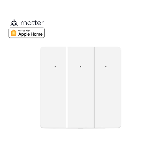 مفتاح جدار ذكي WiFi يعمل بتقنية Matter من Zemismart – مواصفات أوروبيه، 1/2/3 أزرار، مع زر ضغط وتحكم عبر التطبيقات