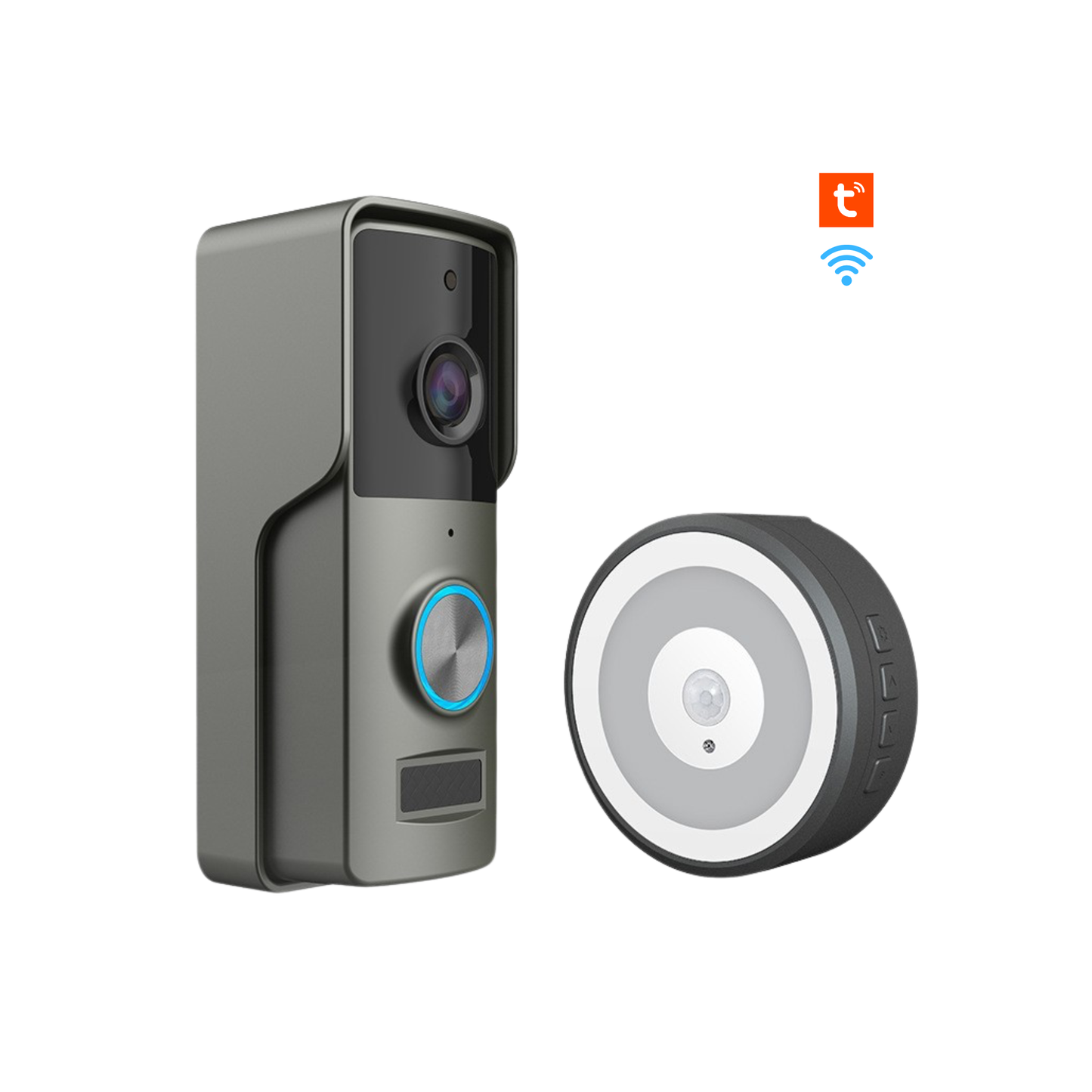 جرس باب ذكي واي فاي – كاميرا 1080P نظام  (Tuya)
