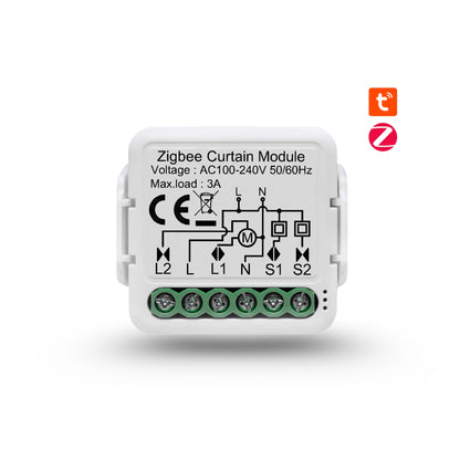 وحدة ستائر ذكية Zigbee – قناة واحدة (1CH) | تعمل مع تطبيق Smart Life