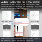 Smart Touch Light Switch (WiFi + RF433) 1-4 Gang - Multi-Control by Moes