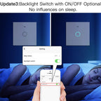 Smart Touch Light Switch (WiFi + RF433) 1-4 Gang - Multi-Control by Moes