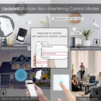 Smart Touch Light Switch (WiFi + RF433) 1-4 Gang - Multi-Control by Moes