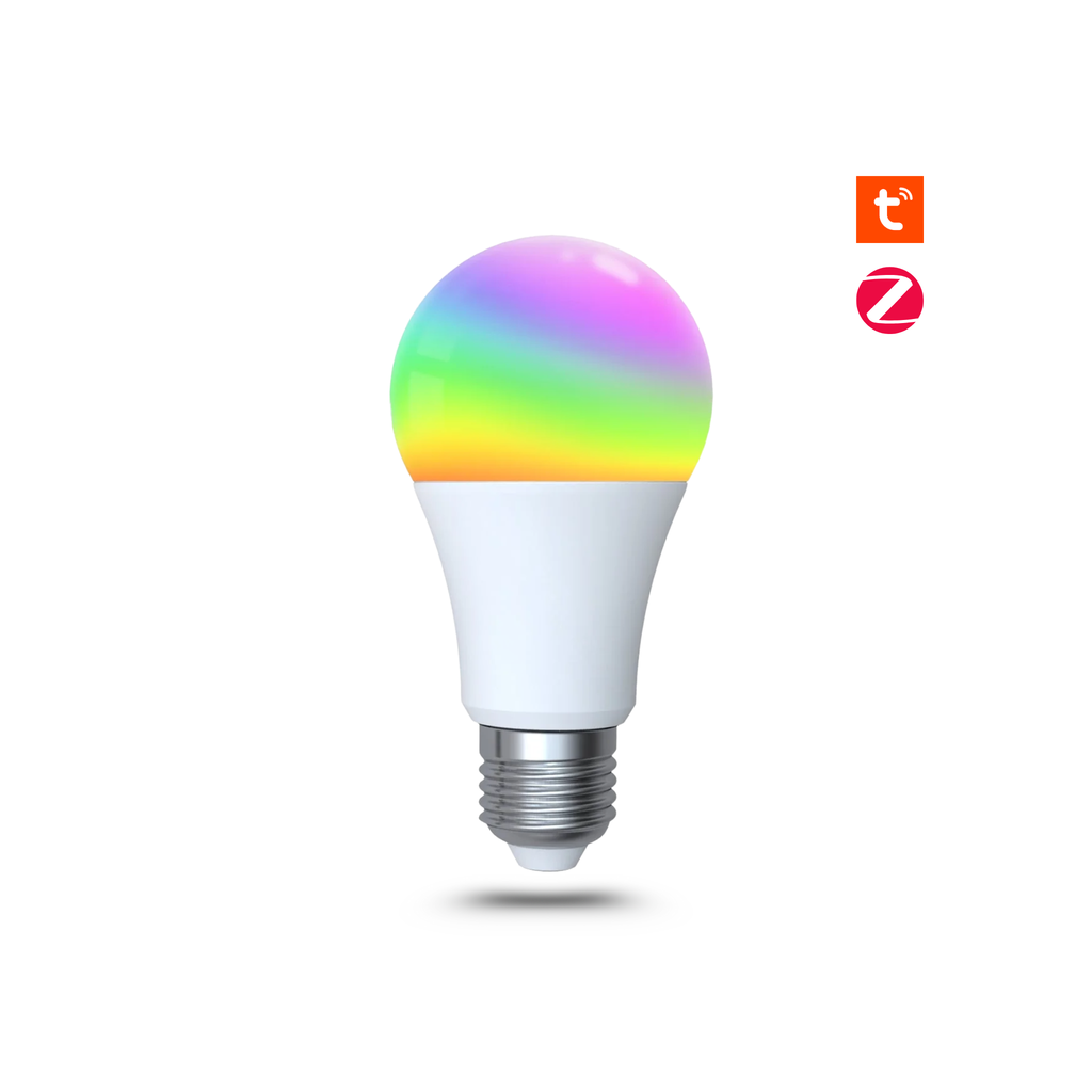Zigbee E27 9W Smart Bulb (RGB+CCT) — Full control of color and brightness 