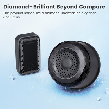 جرس باب لاسلكي — 62 نغمة، مدى 350 م، مستوى صوت حتى 110 dB، زر مقاوم للماء IP44