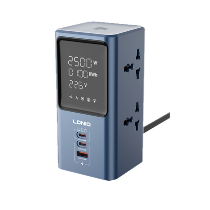 برج طاقة 2500 واط مع شحن PD/QC سريع وشاشة عرض رقمية