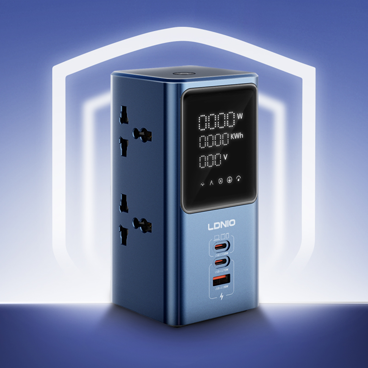 برج طاقة 2500 واط مع شحن PD/QC سريع وشاشة عرض رقمية