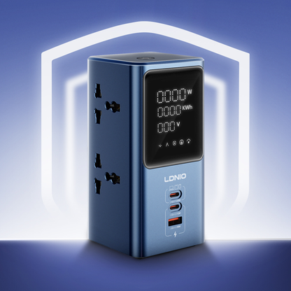 برج طاقة 2500 واط مع شحن PD/QC سريع وشاشة عرض رقمية