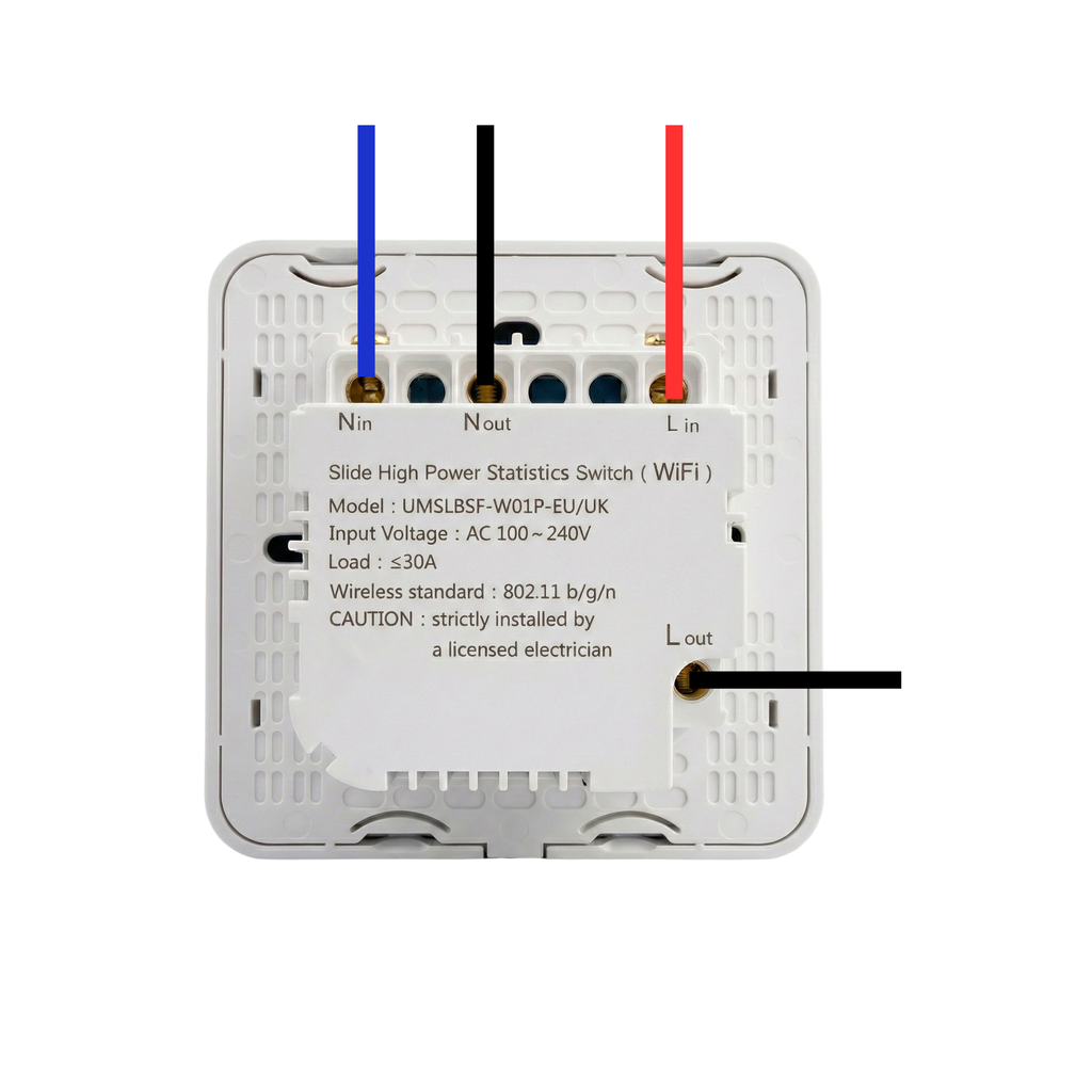30A Smart Water Heater Switch with Sleek Touch Control and Aluminum-Glass Frame – Tuya or Smart Life App