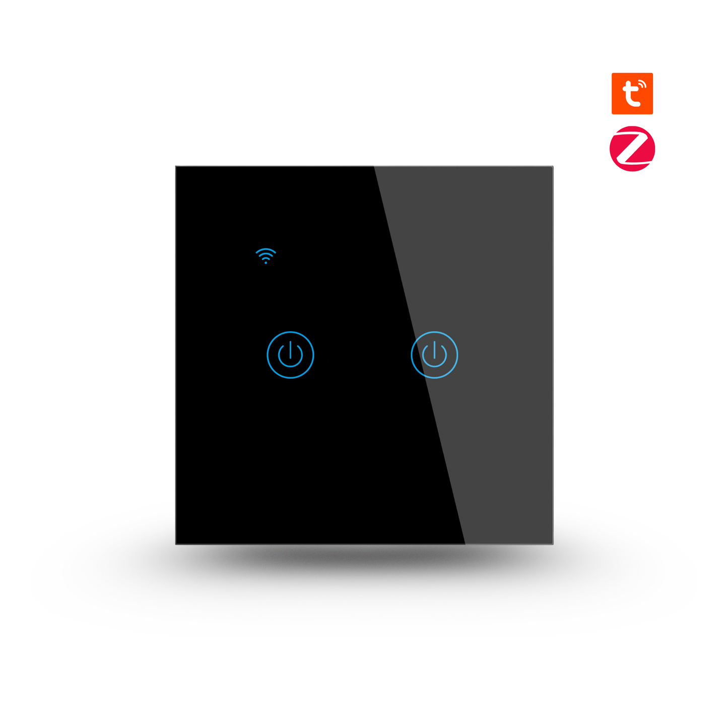 مفتاح جداري ذكي لمس Zigbee 3.0 بزجاج مُقوّى (1/2/3/4 زر) – EU 86mm – يحتاج سلك N – يعمل مع Smart Life/Alexa/Google