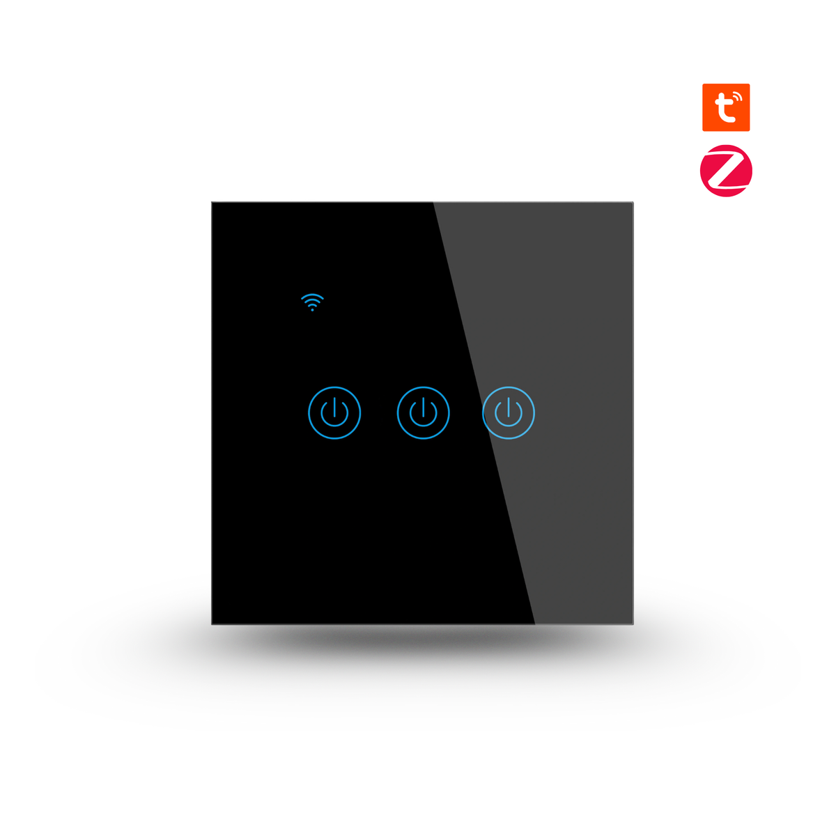 مفتاح جداري ذكي لمس Zigbee 3.0 بزجاج مُقوّى (1/2/3/4 زر) – EU 86mm – يحتاج سلك N – يعمل مع Smart Life/Alexa/Google