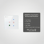 Wi-Fi Smart Touch Fan and Light Switch (Tuya) with 5 Speeds - Compatible with Alexa and Google