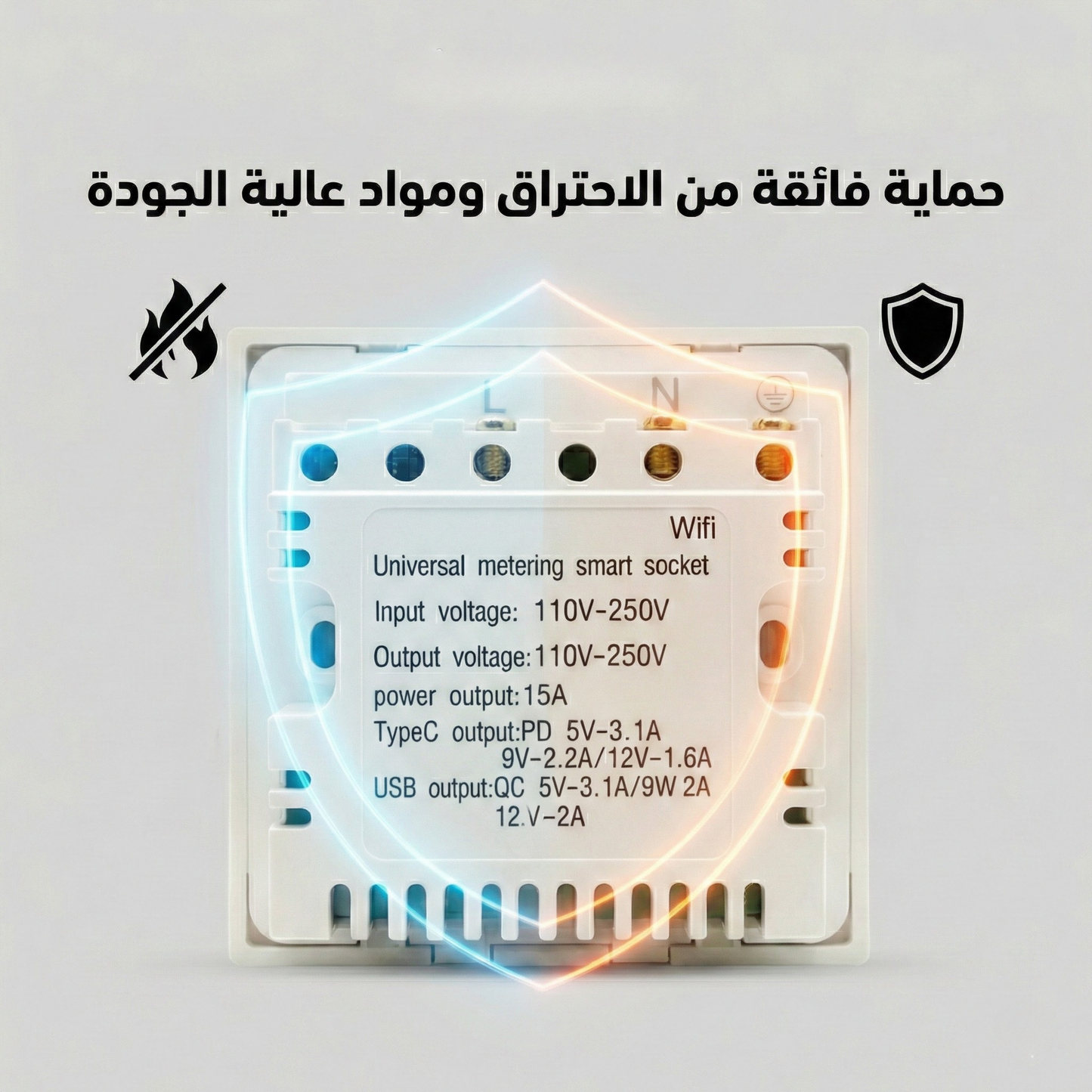 مقبس سمارتيفاي الجداري الذكي (Pro) - مراقبة استهلاك الطاقة وشحن سريع 20W (يدعم Tuya)