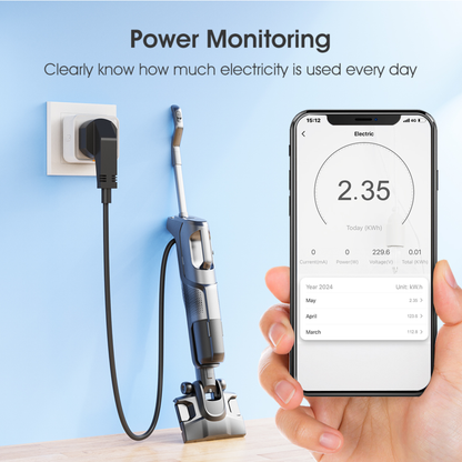 16 Amp Smart Plug with Power Monitoring Support, Tuya Zippy System - Smart Life