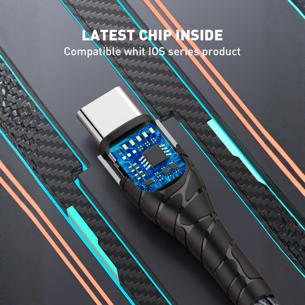 کەیبڵێکی بارگاویکەرەوەی خێرا (PD 30W) جۆری (USB-C بۆ Lightning) – ٢ مەتر و ١ مەتر