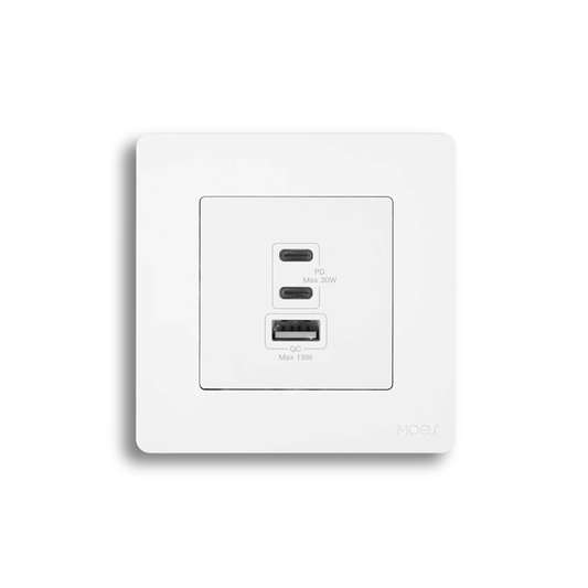 مقبس الحائط Moes Star Ring بقوة 30 واط (تقنية GaN)