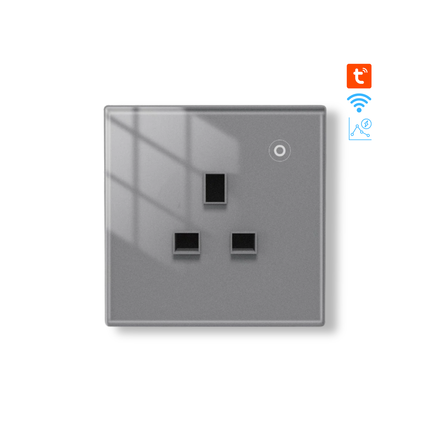 مقبس ذكي 16A  مراقبة طاقة نظام WIFI- متوافق مع Tuya و Smart Life