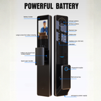 Smart door lock with 3D facial recognition + video intercom – Wi-Fi system, Tuya Smart Life app 