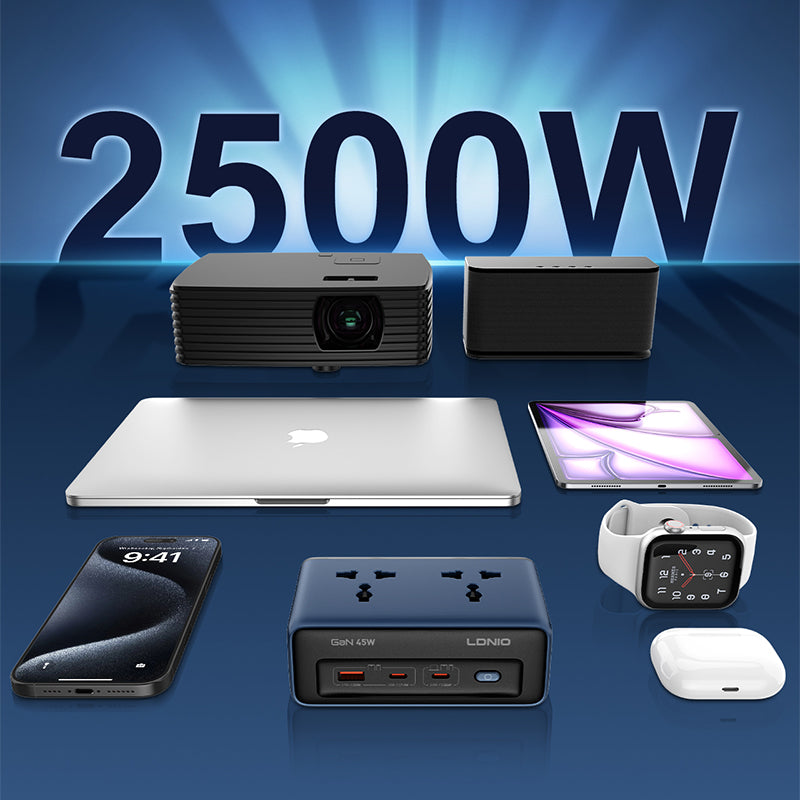 سيّار كهربائي مكتبي بمقبس عالمي بقدرة 45 واط للشحن السريع