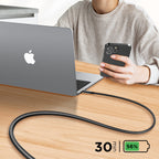 کەیبڵی شەحنی داتای USB-C بۆ USB-C — توانای 240 وات PD3.1، خێرایی گواستنەوە تا 480Mbps، بە دوو درێژیی 1م و 2م