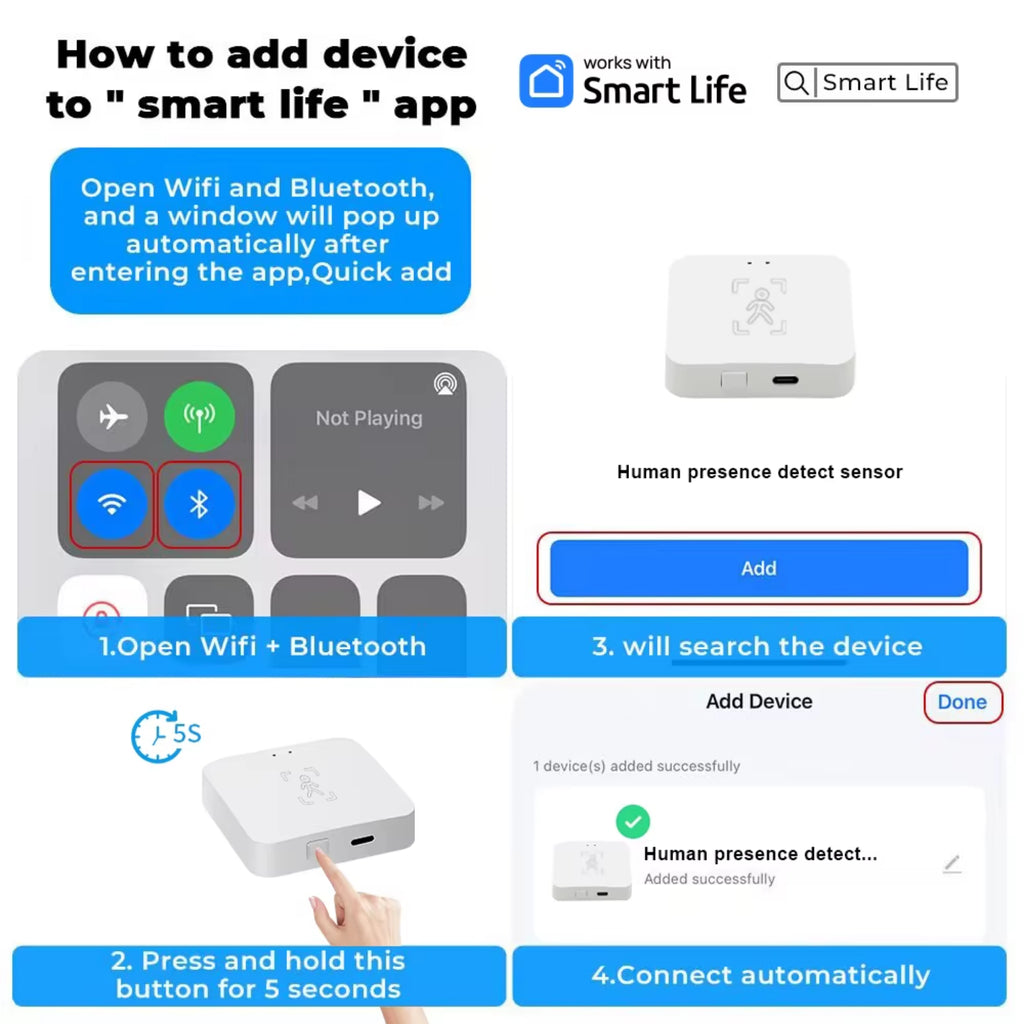 Smart Life Zikbee Tuya Human Presence Sensor 
