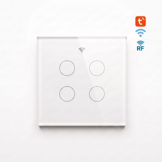 مفتاح إضاءة ذكي باللمس (WiFi + RF433) من 1 إلى 4 خطوط - تحكم متعدد من moes
