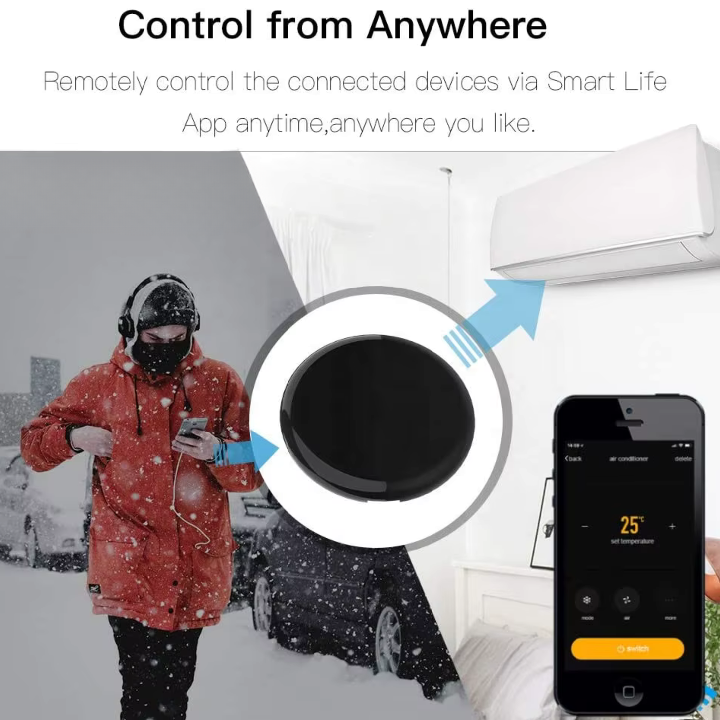 جهاز التحكم الذكي الشامل بالأشعة تحت الحمراء (IR) بتقنية ZigBee