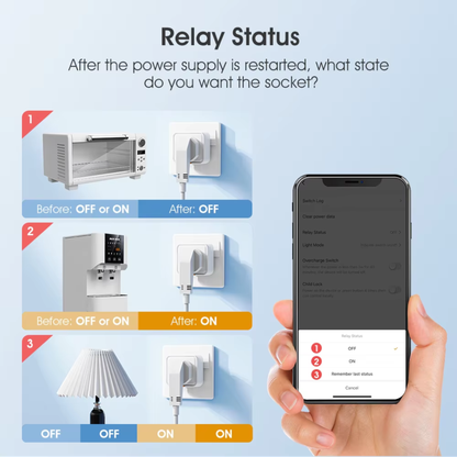 16 Amp Smart Plug with Power Monitoring Support, Tuya Zippy System - Smart Life