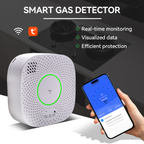 Smart gas leak detector, Wi-Fi system - Tuya Smart Life: Proactive safety and lasting peace of mind. 