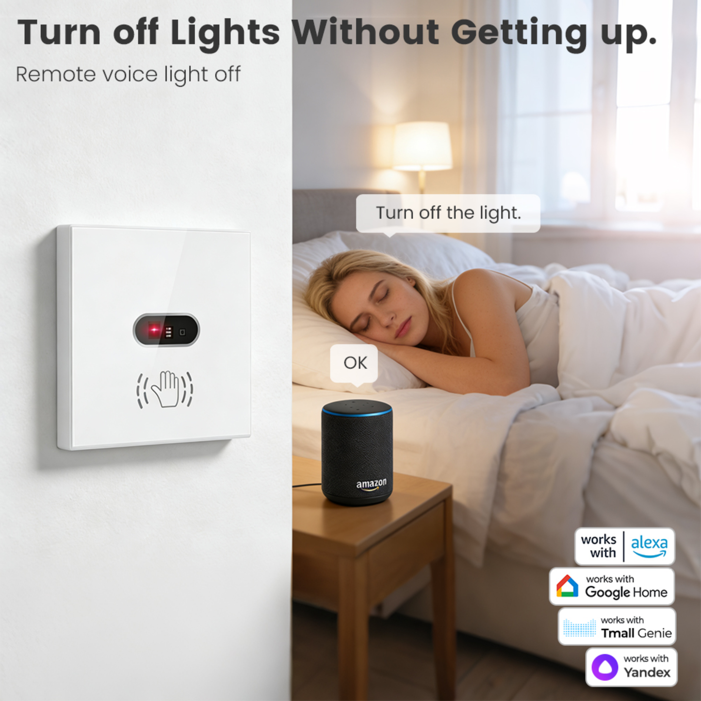 مفتاح استشعار بالأشعة تحت الحمراء (Wi-Fi) — تشغيل بالتلويح دون لمس تطبيق سمارت لايف -تويا