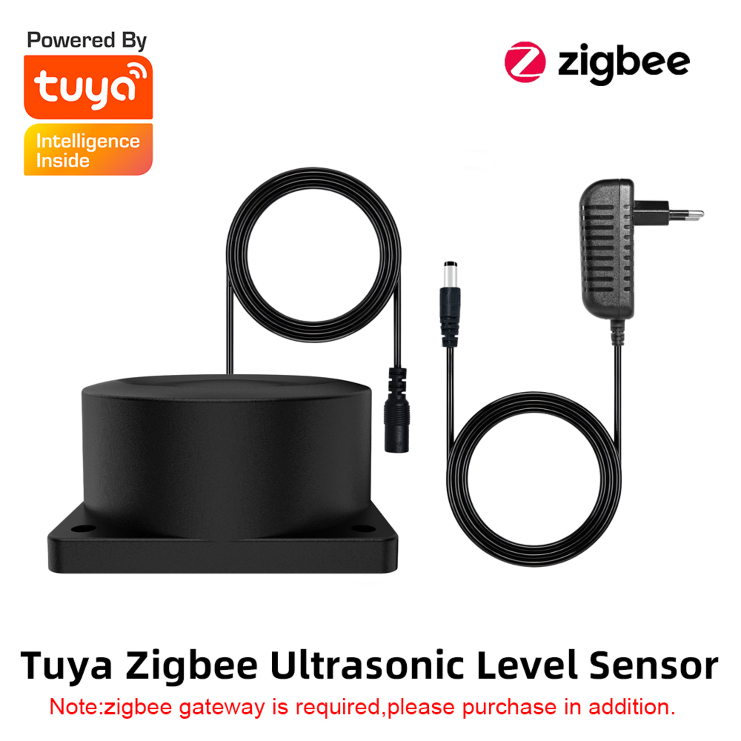 حساس مستوى السائل بالموجات فوق الصوتية Tuya Zigbee – مراقبة خزان الماء بدقة