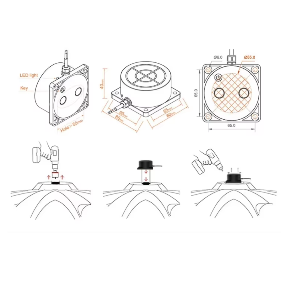 Tuya Zigbee Ultrasonic Liquid Level Sensor – Accurate Water Tank Monitoring 