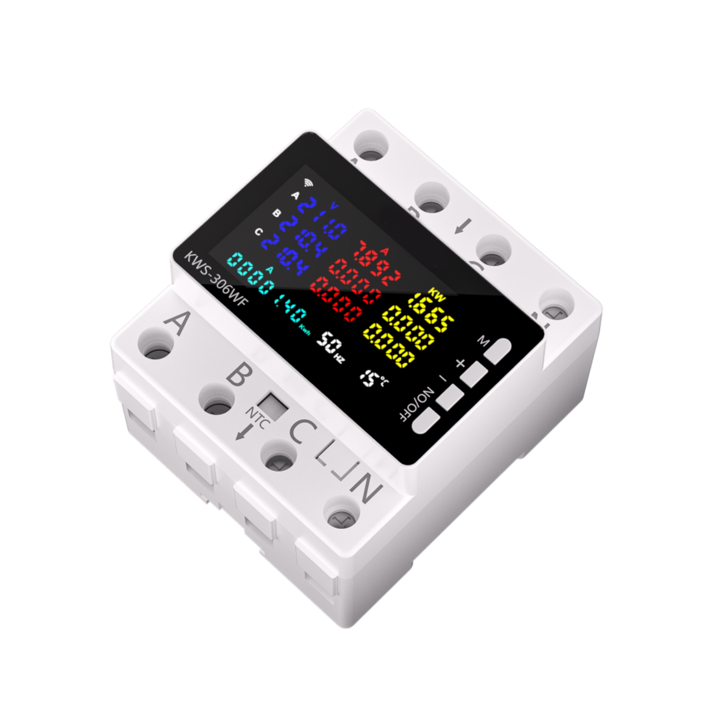 قاطع ذكي WiFi 80A ثلاثي الأطوار (3 فاز + N) مع حماية كهربائية نظام تويا