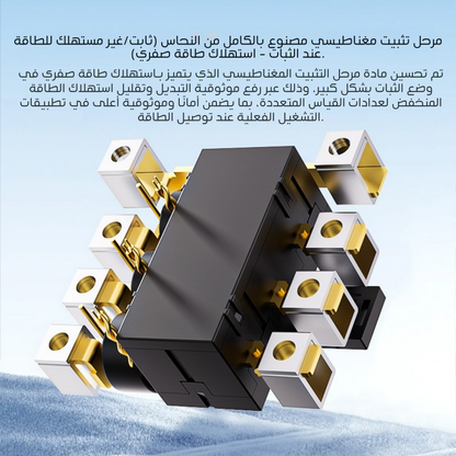 قاطع ذكي WiFi 80A ثلاثي الأطوار (3 فاز + N) مع حماية كهربائية نظام تويا