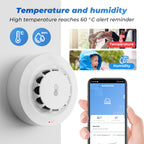 Smart smoke detector with temperature and humidity sensor - Wi-Fi + Bluetooth 