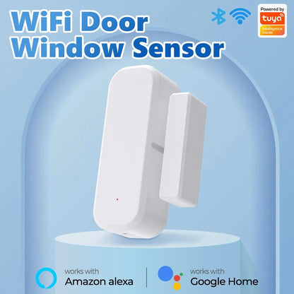 متحسس فتح/إغلاق الأبواب الذكي WiFi – يدعم Alexa وGoogle Home – يعمل مع تطبيق Tuya Smart