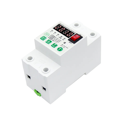 Smart cold-circuit protection circuit breaker (no Wi-Fi) with automatic restart – protection against overcurrent, high and low voltage, and electrical leakage 