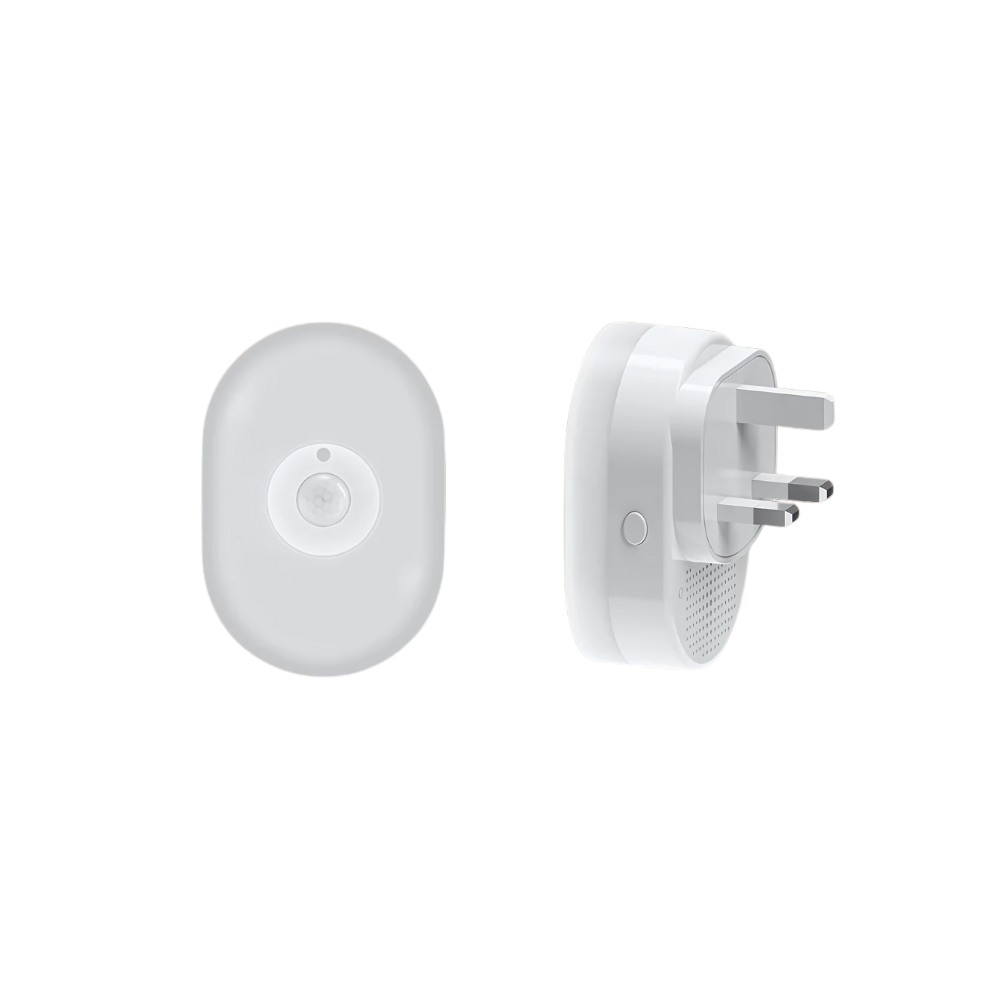 Smart color-changing WiFi night light with motion sensor and voice control – works with Tuya, Alexa, and Google.