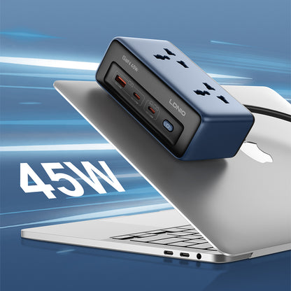 سيّار كهربائي مكتبي بمقبس عالمي بقدرة 45 واط للشحن السريع