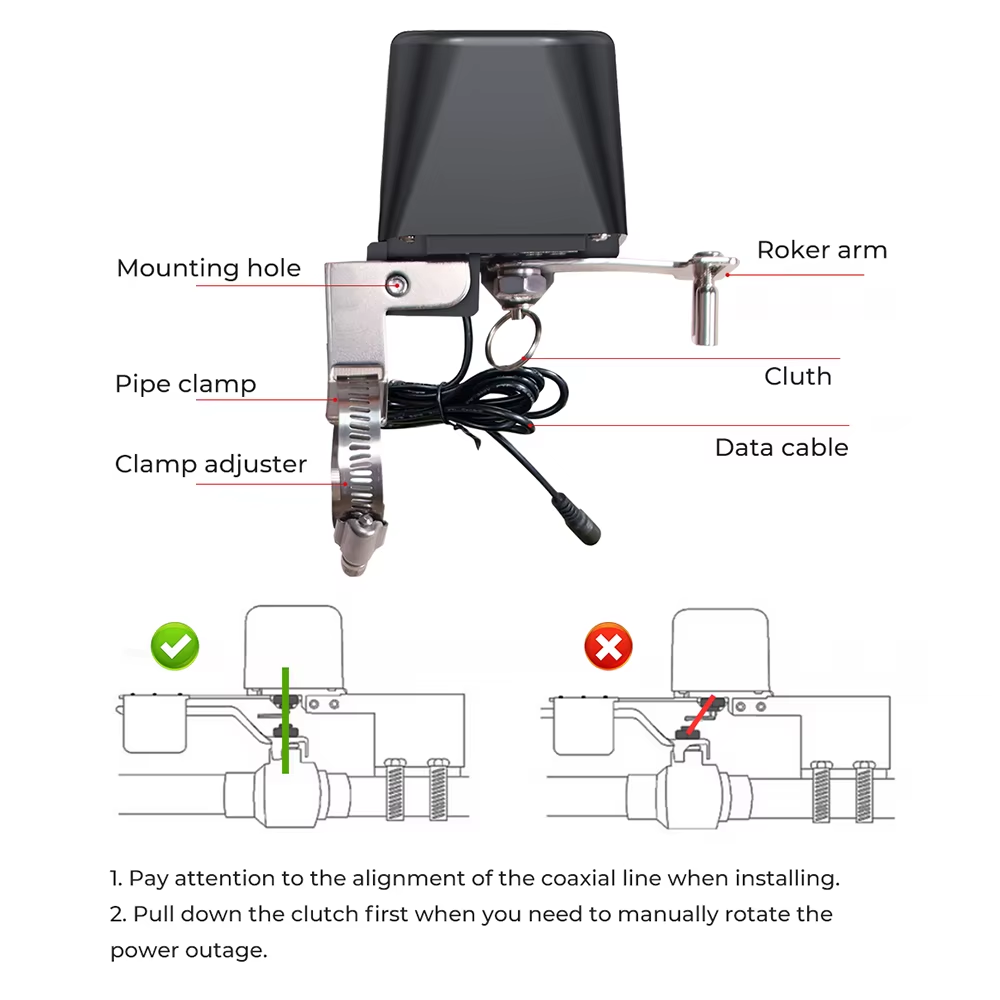 Smart Wi-Fi gas and water valve controller from MOES