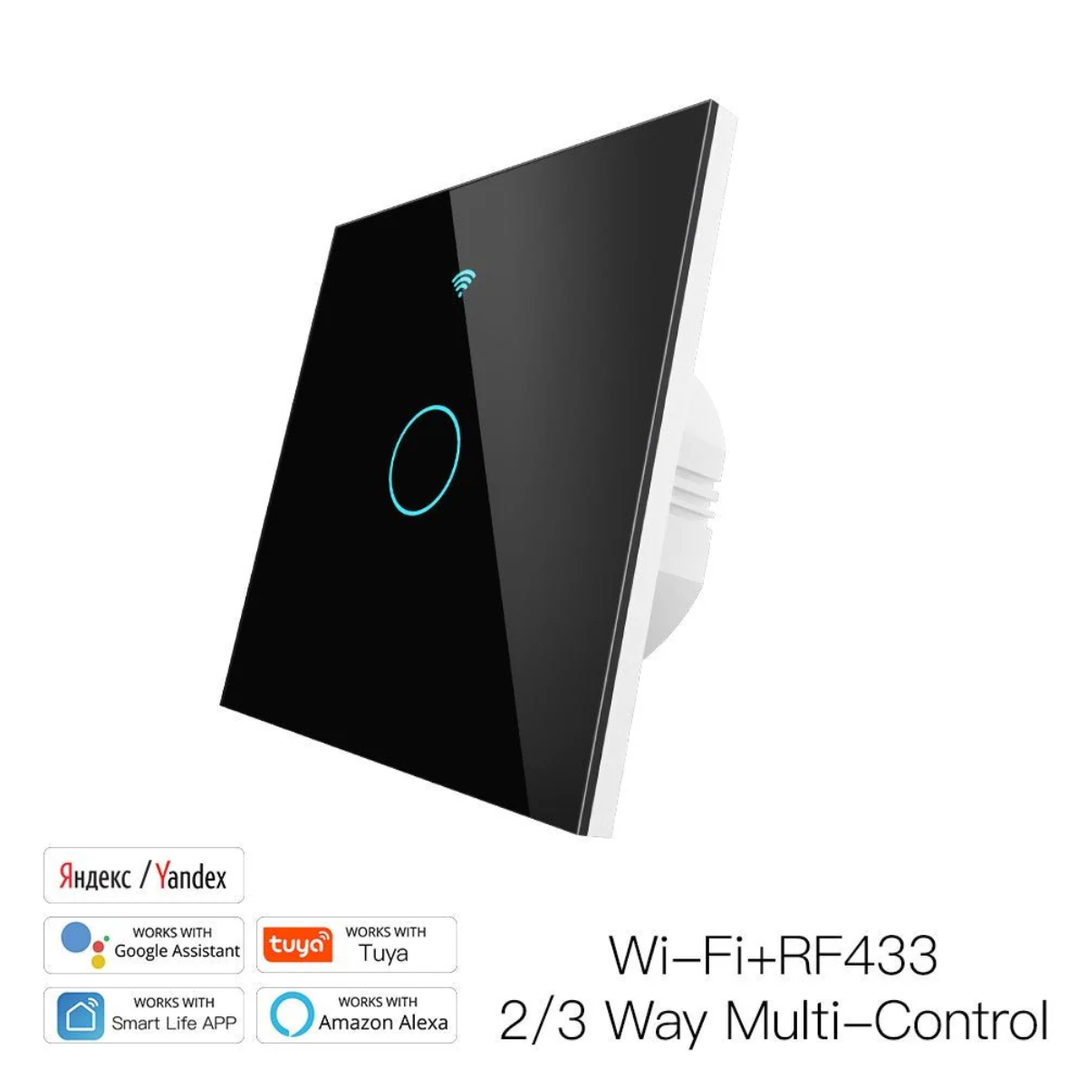 مفتاح إضاءة ذكي باللمس (WiFi + RF433) من 1 إلى 4 خطوط - تحكم متعدد من moes